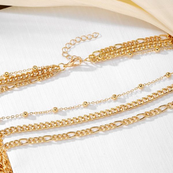 IFKM Layered Gold Choker Necklaces For Women, 14k Gold Plated Pendant Necklace Trendy Dainty Chain Layered Choker Necklaces Fashion Jewelry Gift… - Image 6