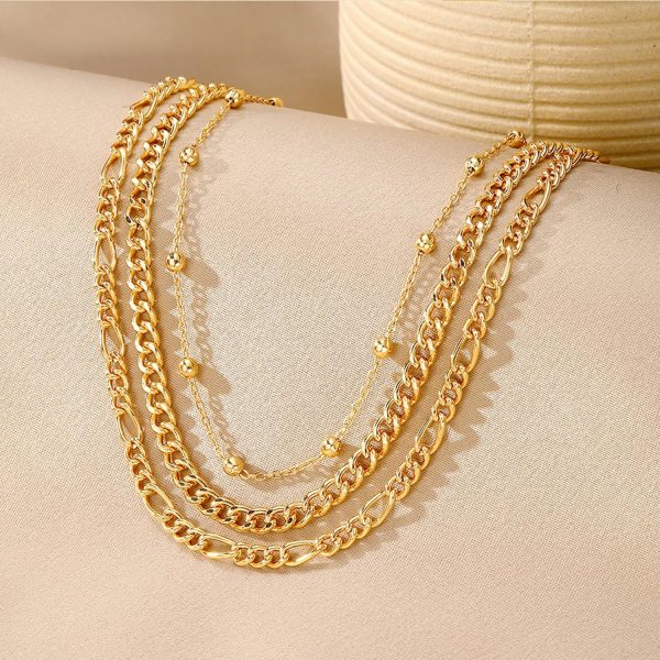 IFKM Layered Gold Choker Necklaces For Women, 14k Gold Plated Pendant Necklace Trendy Dainty Chain Layered Choker Necklaces Fashion Jewelry Gift… - Image 7