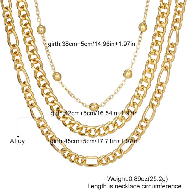 IFKM Layered Gold Choker Necklaces For Women, 14k Gold Plated Pendant Necklace Trendy Dainty Chain Layered Choker Necklaces Fashion Jewelry Gift… - Image 9