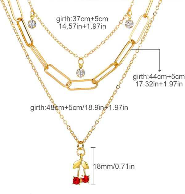 IFKM Layered Gold Choker Necklaces For Women, 14k Gold Plated Pendant Necklace Trendy Dainty Chain Layered Choker Necklaces Fashion Jewelry Gift… - Image 16