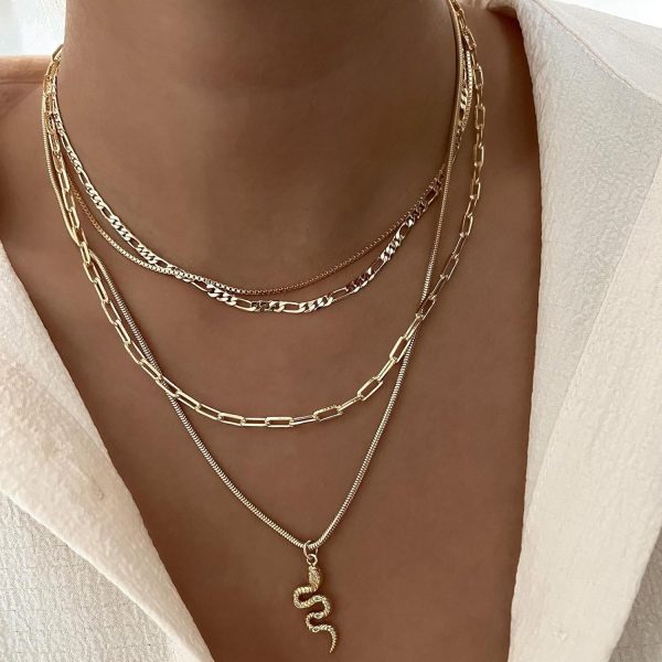 IFKM Layered Gold Choker Necklaces For Women, 14k Gold Plated Pendant Necklace Trendy Dainty Chain Layered Choker Necklaces Fashion Jewelry Gift… - Image 18