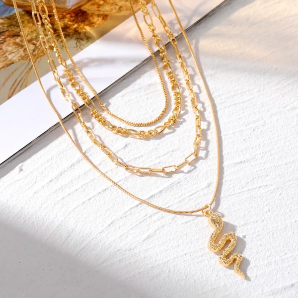 IFKM Layered Gold Choker Necklaces For Women, 14k Gold Plated Pendant Necklace Trendy Dainty Chain Layered Choker Necklaces Fashion Jewelry Gift… - Image 19