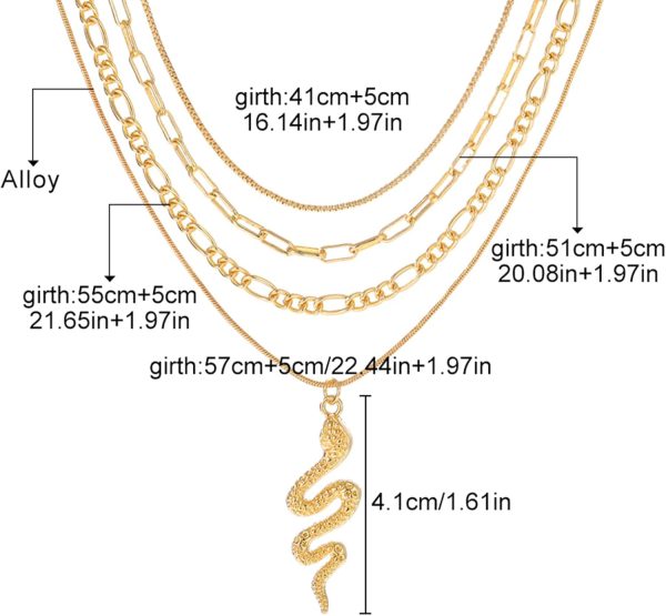 IFKM Layered Gold Choker Necklaces For Women, 14k Gold Plated Pendant Necklace Trendy Dainty Chain Layered Choker Necklaces Fashion Jewelry Gift… - Image 23