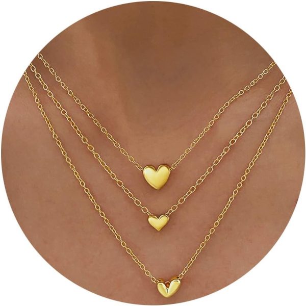 IFKM Layered Gold Choker Necklaces For Women, 14k Gold Plated Pendant Necklace Trendy Dainty Chain Layered Choker Necklaces Fashion Jewelry Gift… - Image 38