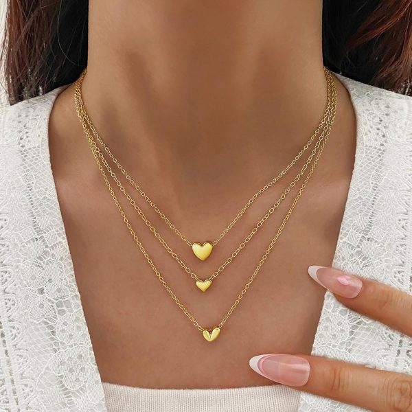 IFKM Layered Gold Choker Necklaces For Women, 14k Gold Plated Pendant Necklace Trendy Dainty Chain Layered Choker Necklaces Fashion Jewelry Gift… - Image 40