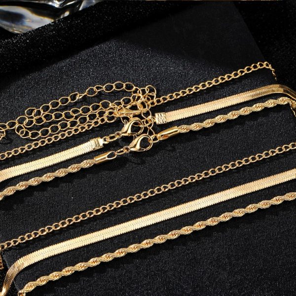 IFKM Layered Gold Choker Necklaces For Women, 14k Gold Plated Pendant Necklace Trendy Dainty Chain Layered Choker Necklaces Fashion Jewelry Gift… - Image 50