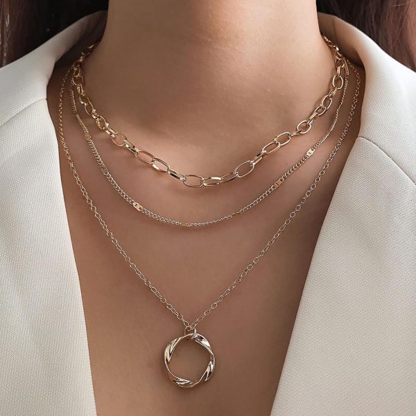 IFKM Layered Gold Choker Necklaces For Women, 14k Gold Plated Pendant Necklace Trendy Dainty Chain Layered Choker Necklaces Fashion Jewelry Gift… - Image 54